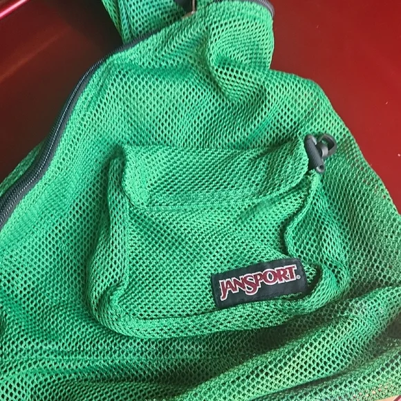 Jansport Vibrant Green Mesh Crossbody - Picture 1 of 5